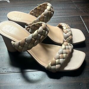 A New Day Braided Open Toe Heels